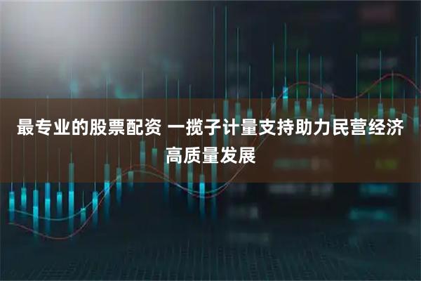 最专业的股票配资 一揽子计量支持助力民营经济高质量发展